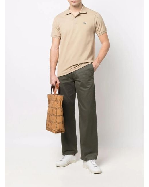 Lacoste Natural Logo-Patch Polo Shirt for men