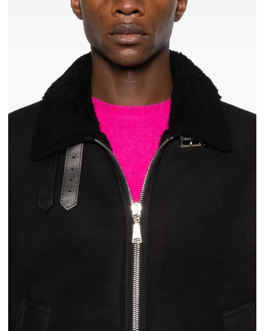 Tagliatore Black Suede Jacket for men