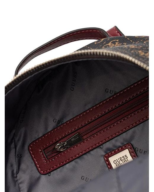 Guess Gray Monogram Zip Backpack