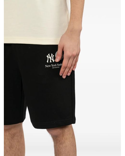 KTZ Black Ny Yankees Shorts for men