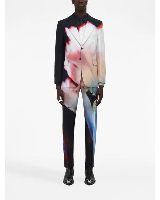 McQueen Black Solarised Flower Jacket for men