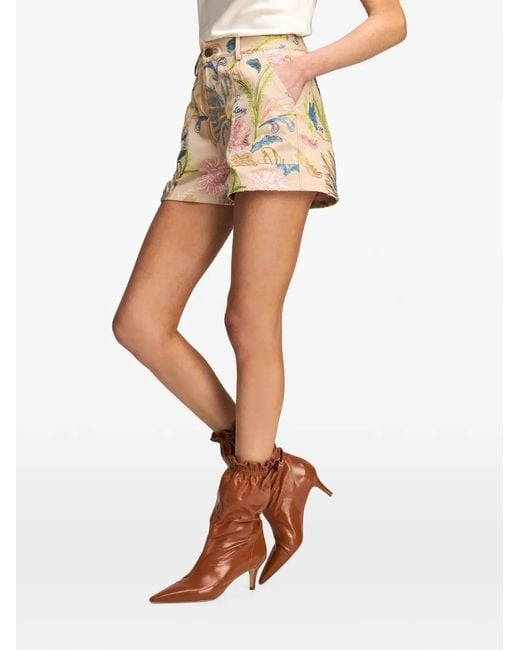 Cinq À Sept Multicolor Addie Embroidered Mini Shorts
