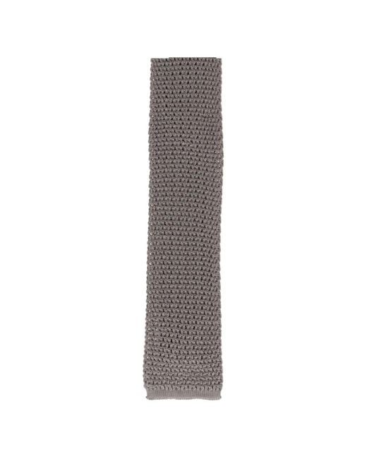 Tom Ford Gray Knitted-Construction Tie for men