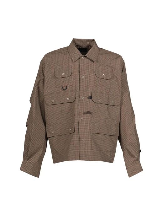 Daiwa Pier39 Brown Multi-Fishing-Pocket Shirt for men