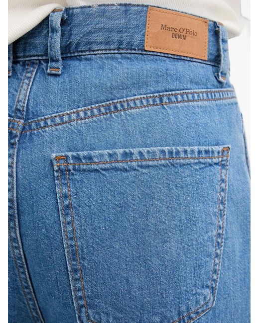 Marc O' Polo Blue Pleated Wide-Leg Jeans
