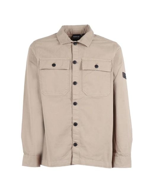 Barbour Natural Buttoned Flap-Pocket Overshirt for men