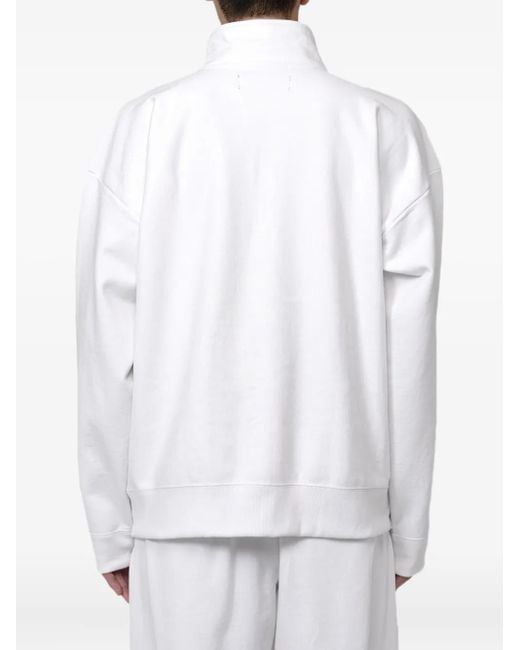 in・stru(men-tal) White Half-Zip Pullover Sweatshirt for men
