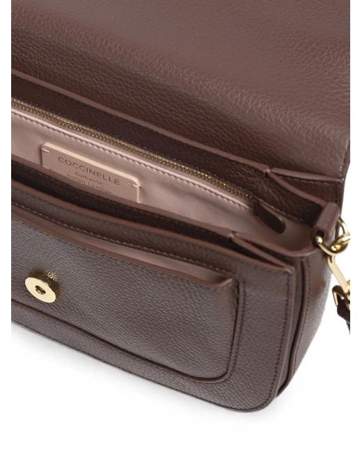 Coccinelle Brown Medium C-Me Leather Shoulder Bag