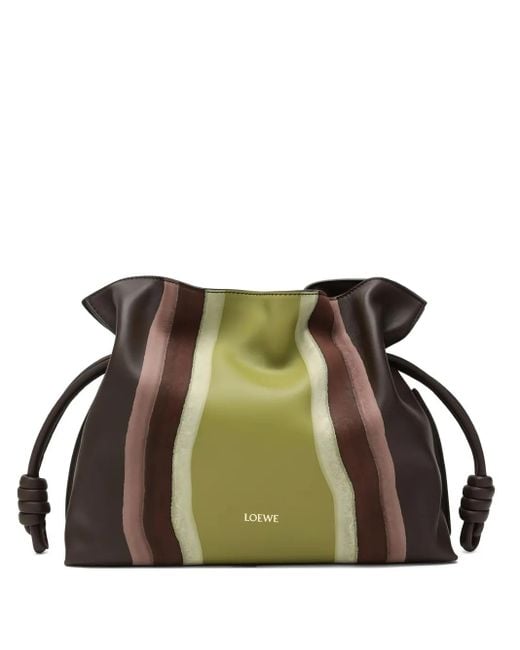Loewe Green Medium Flamenco Clutch Bag