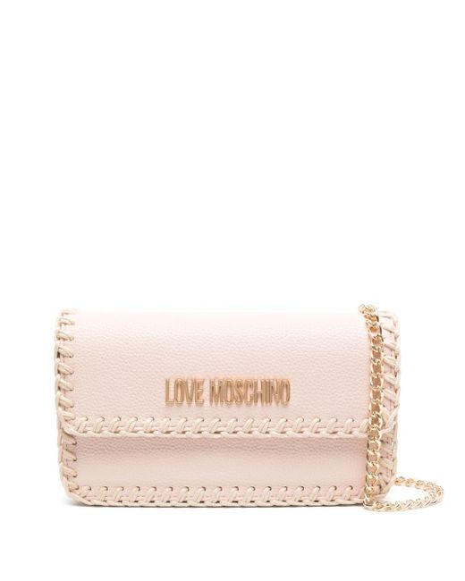 Love Moschino Pink Logo-lettering Shoulder Bag