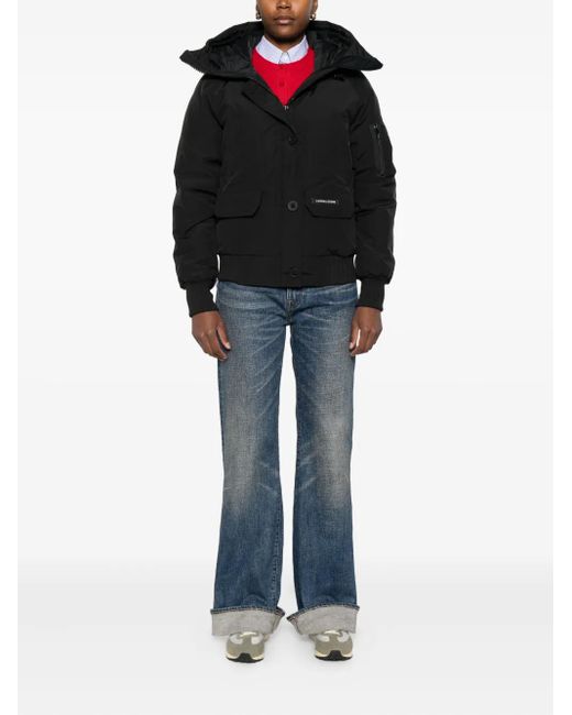 Canada Goose Black Hooded Puffer Jacket