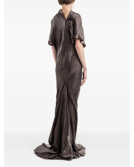 Rick Owens Brown Seb Gown Draped Gown