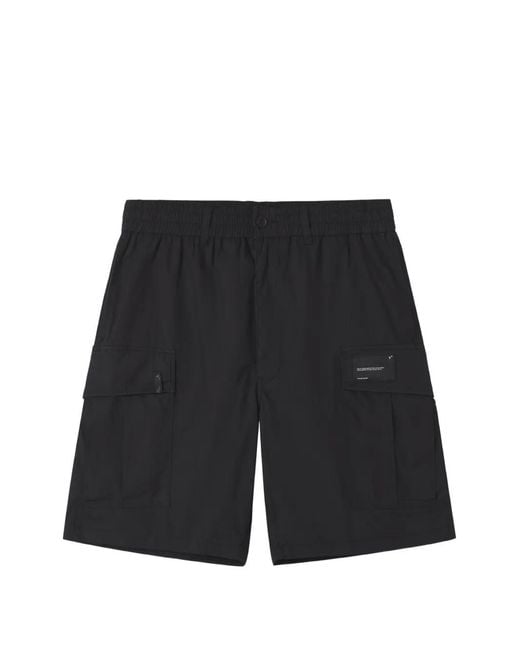 FIVE CM Black Cargo-Pocket Shorts for men