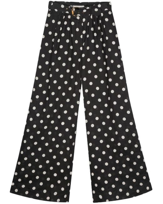 Pantalon Tuck à coupe ample Zimmermann en coloris Black