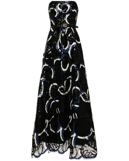 Elie Saab ストラップレス ドレス Black