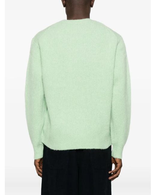 sunflower Green Ribbed Crew-Neck Sweater for men