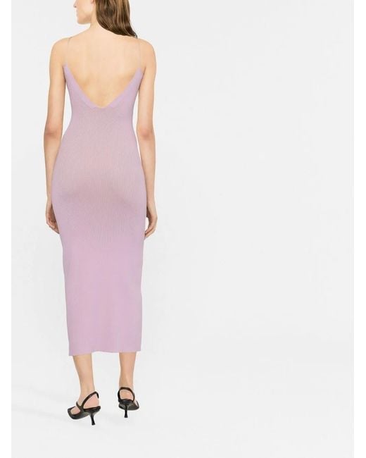 Aeron Multicolor Spaghetti-Strap Knitted Midi Dress