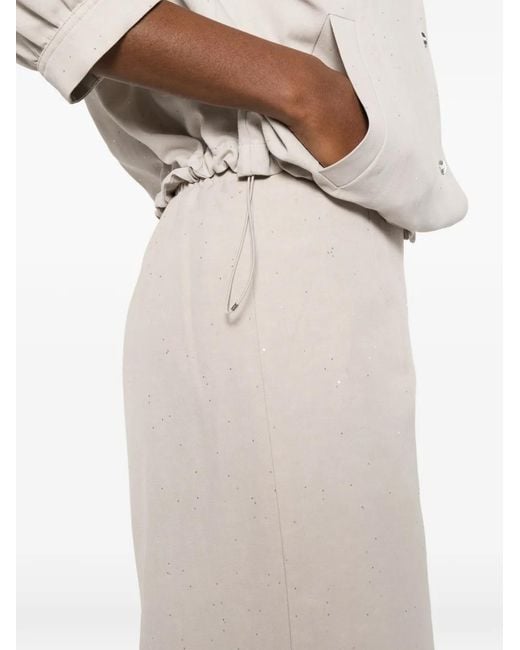 Herno White Viscose Linen Polyamide Pants