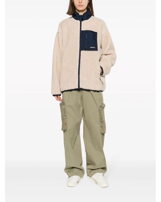 Gramicci Blue Logo-Patch Fleece Jacket