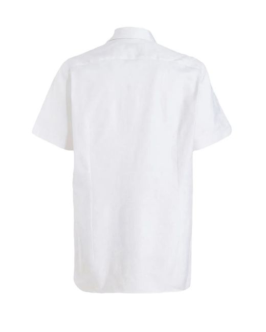 Etro White Button-Down Poplin Shirt for men