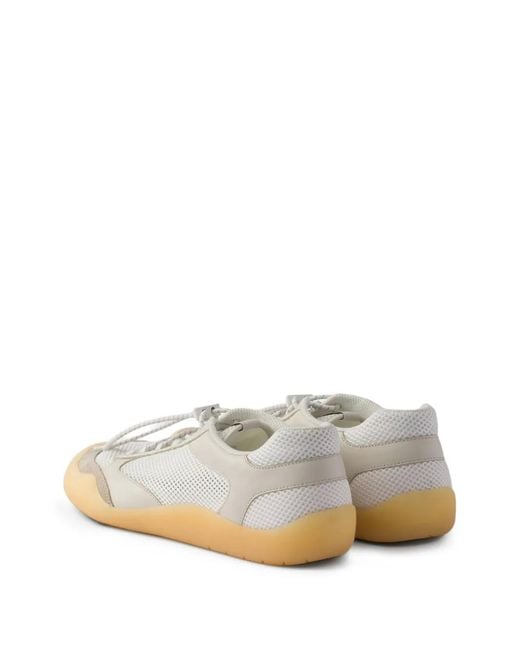 Prada White Speedrock Panelled Sneakers for men