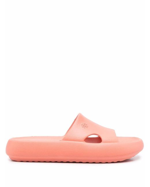 Tory Burch Shower Flat Slides in Pink - Lyst