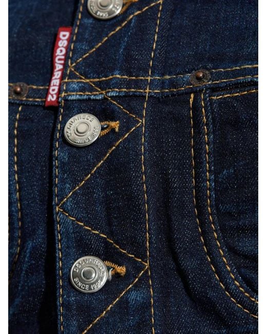 DSquared² Blue Cropped Denim Jacket