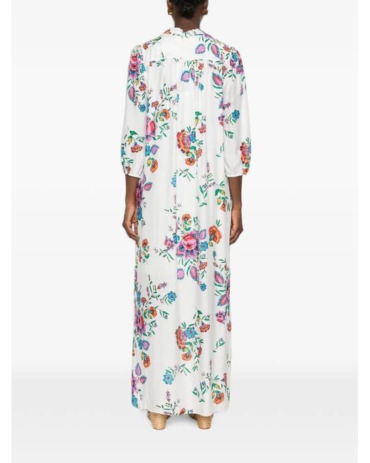 Diane von Furstenberg White Layla Maxi Dress