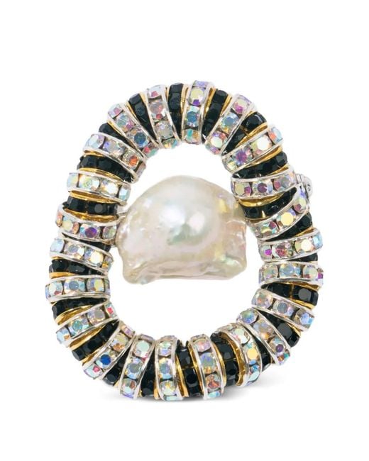 PEARL OCTOPUSS.Y Metallic Pearl Embellished Brooch