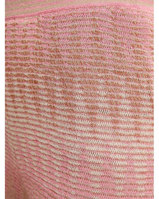 Ouí Pink Zig-Zag-Design Trousers