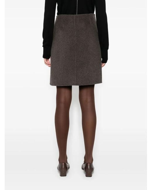 P.A.R.O.S.H. Brown Wool Mini Skirt
