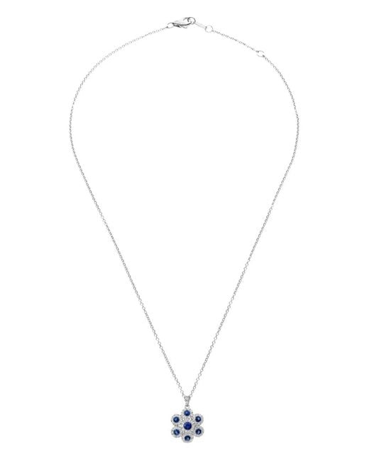 Leo Pizzo White 18K Augusta Sapphire And Diamond Necklace