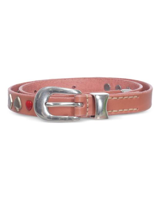 Our Legacy Pink Card Deck Leather Belt
