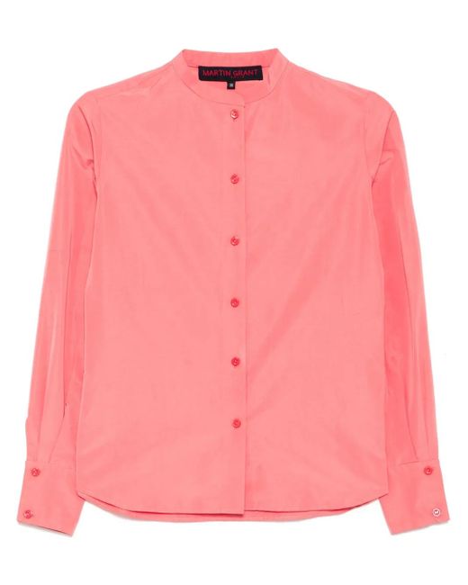 Martin Grant スタンドカラー シャツ Pink