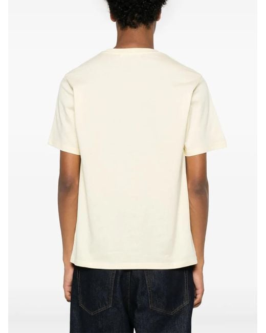 Wales Bonner Natural Logo-Patch Cotton T-Shirt for men