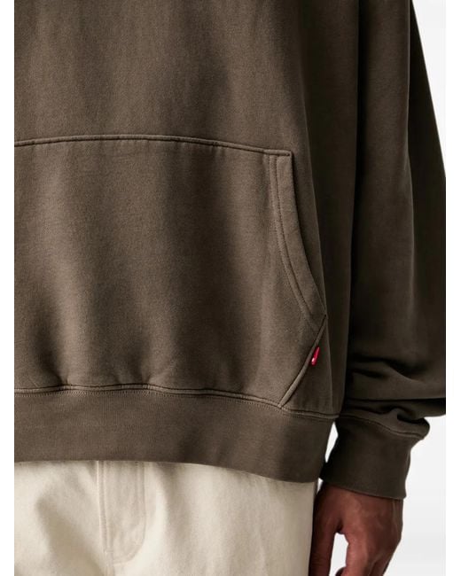 Levi's Brown Drop-Shoulder Pouch-Pocket Hoodie for men