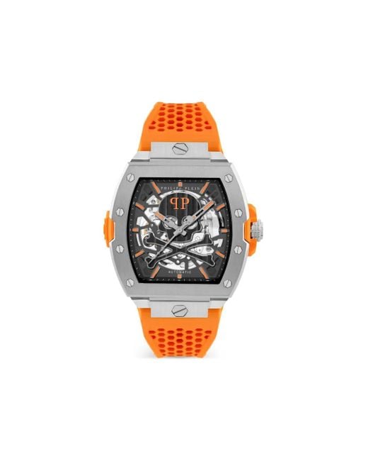 Philipp Plein The $Skeleton Frosted 44 Mm in het White voor heren
