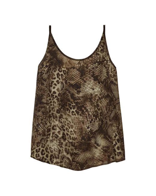 Ba&sh Brown Blouse Hemlock À Imprimé Animalier