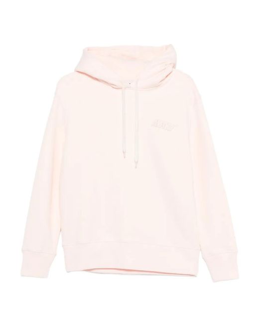 Autry Hoodie Met Geborduurd Logo in het Pink