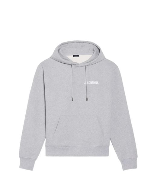 Jacquemus Gray Logo-Detail Hoodie