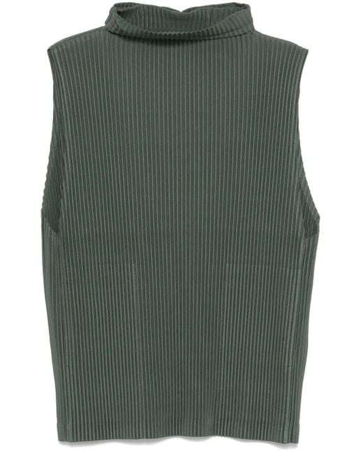 Homme Plissé Issey Miyake Green Mc October Vest for men