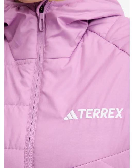 Adidas Pink Quilted Hooded Jacket
