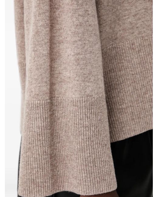 ViCOLO Natural V-Neck Drop-Shoulder Sweater