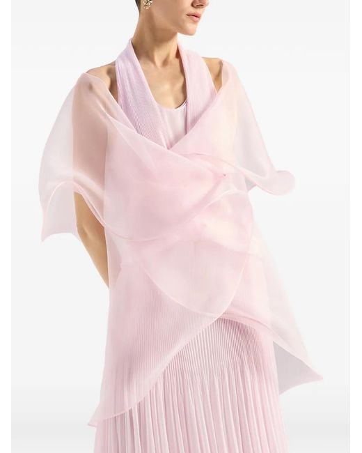 Genny Pink Sheer Ruffled Top