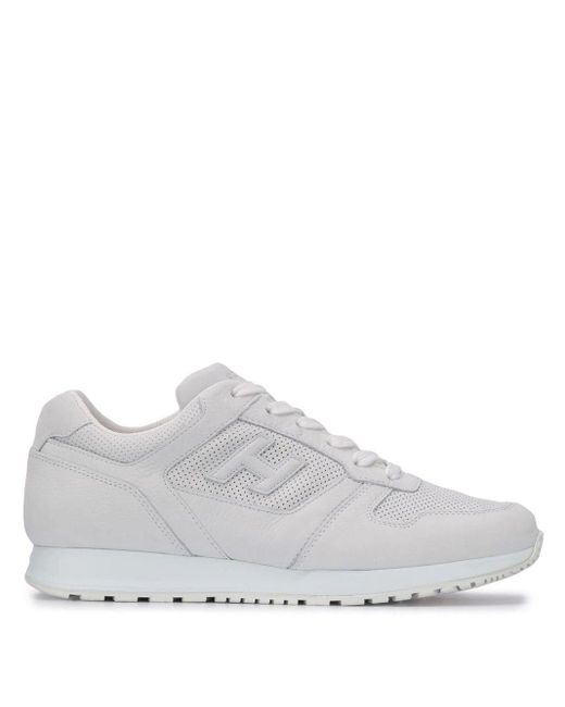 Hogan White Perforated Lace-up Sneakers for men
