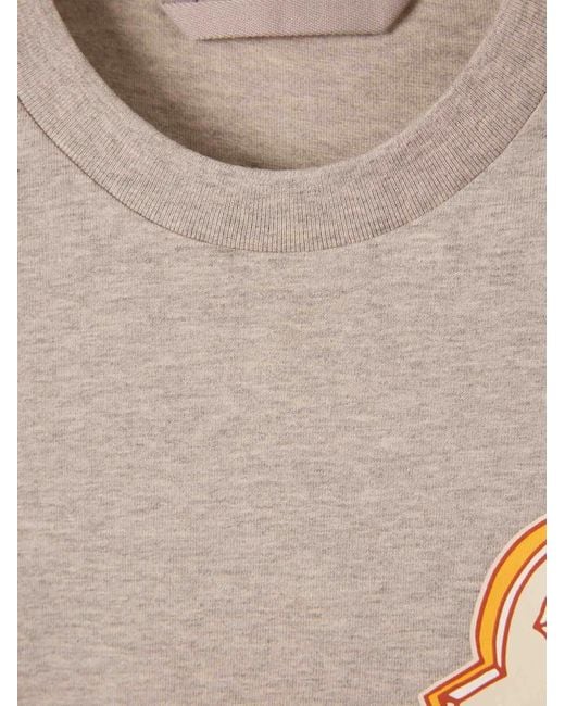 Moncler White Logo-Patch T-Shirt for men