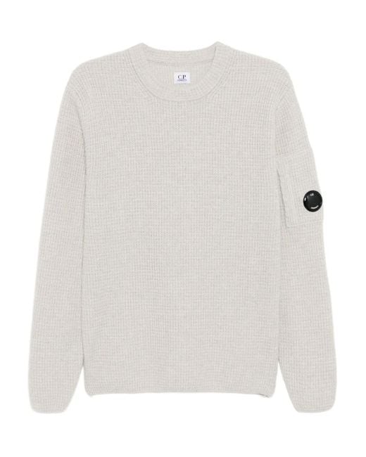 C P Company Pullover mit Logo-Patch in White für Herren