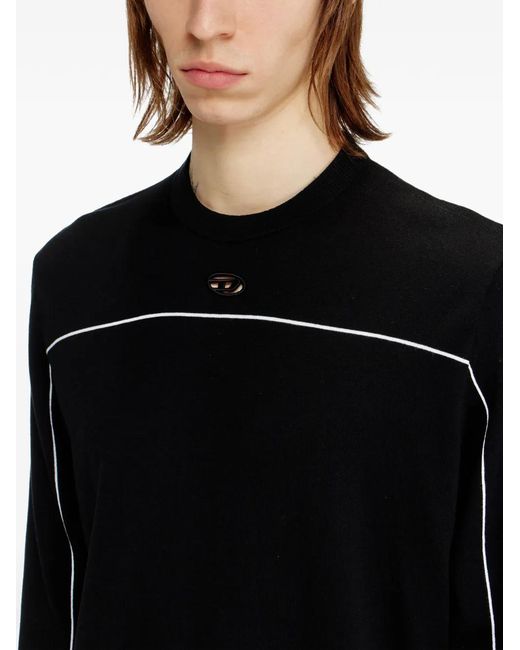 DIESEL Black K-Verene Logo-Detail Sweater for men