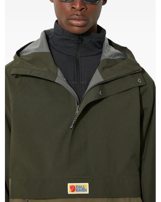 Fjallraven Green Hooded Two-Tone Jacket for men