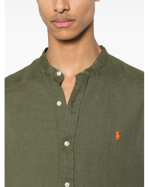 Polo Ralph Lauren Linnen Overhemd Met Print in het Green voor heren